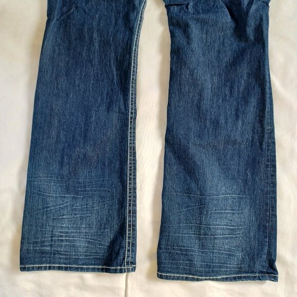 Maurices Womens Jeans Bootcut Curvy fit Dark wash Stretch Midrise Size 7/8 Long - Picture 6 of 11